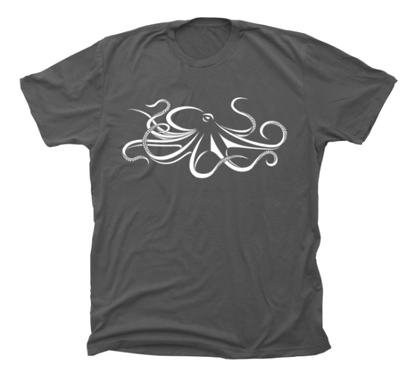 Giant Pacific Octopus T-Shirt Build-A-Shirt (Front   HM) Fashion