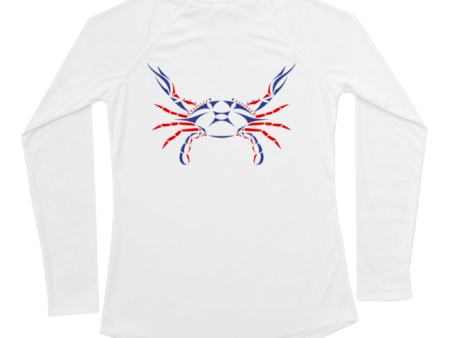 Blue Crab Performance Shirt (Women - RWB) For Sale