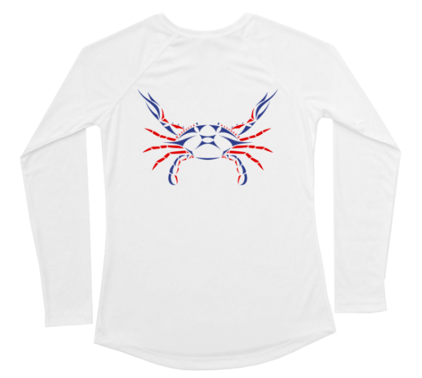 Blue Crab Performance Shirt (Women - RWB) For Sale