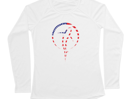 Shark Zen Performance Shirt (Front   Women - American Flag) For Cheap