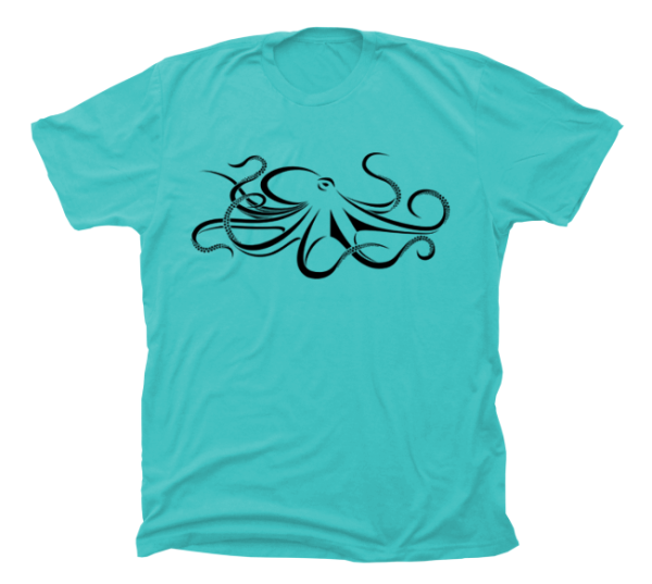 Giant Pacific Octopus T-Shirt Build-A-Shirt (Front   TB) For Cheap