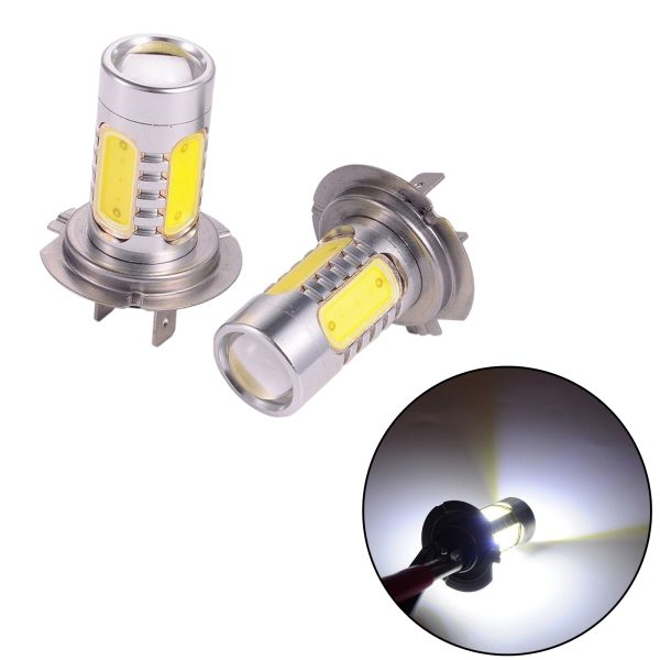 Maxbell H7 7.5W LED Fog Light Bulb 2Pcs Aluminum 10000-12000Mcd 12V DC Fit for Car Cheap