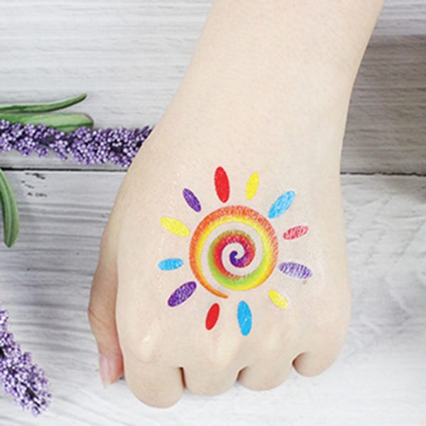 Maxbell 20pcs Rainbow Temporary Tattoos Water Transfer Makeup Body Stickers Decals on Sale