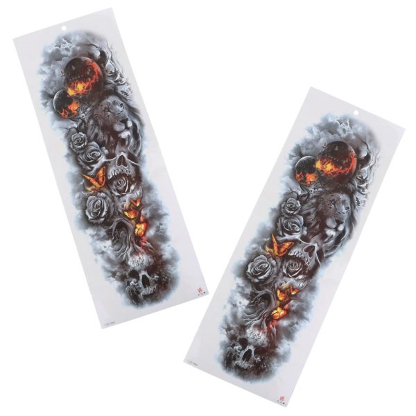 Maxbell 2Pcs Realistic 3D Waterproof Tattoo Arm Sleeves Stickers for Men Women 064 Discount