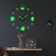 Acrylic Luminous Wall Clock Stickers DIY for Home Decoration Drinks Discount