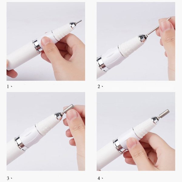 Maxbell Electric Nail Drill File Machine Kit Manicure Nail Polisher Drill Bits Set White Online