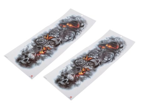 Maxbell 2Pcs Realistic 3D Waterproof Tattoo Arm Sleeves Stickers for Men Women 064 Discount