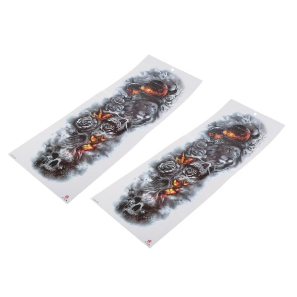 Maxbell 2Pcs Realistic 3D Waterproof Tattoo Arm Sleeves Stickers for Men Women 064 Discount