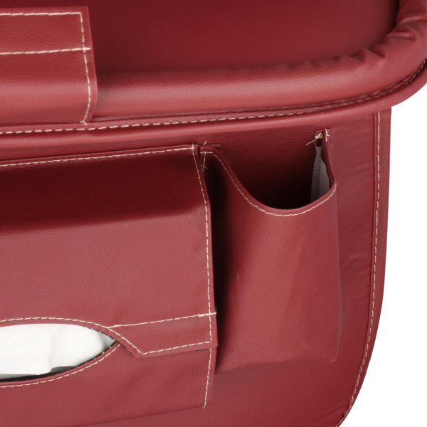 Maxbell Car Back Seat Organizer with Tablet Holder Heavy Duty Toys Storage Bag Wine Red on Sale