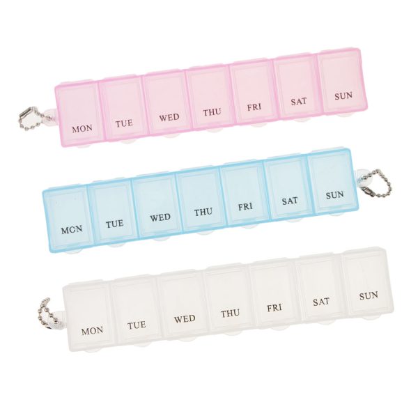 Maxbell 7 Compartments Tablet Pill Box Medicine Storage Organizer Capsule Case Blue Online Sale