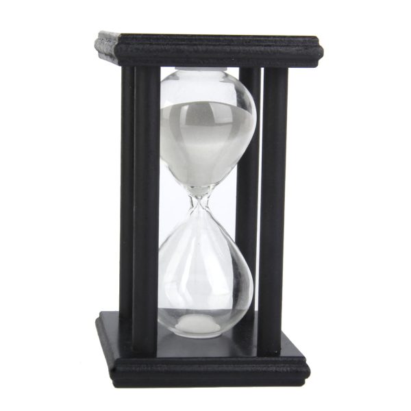 30 Min Wooden Sand Clock Sandglass Hourglass Timer for Gift Decoration White Hot on Sale