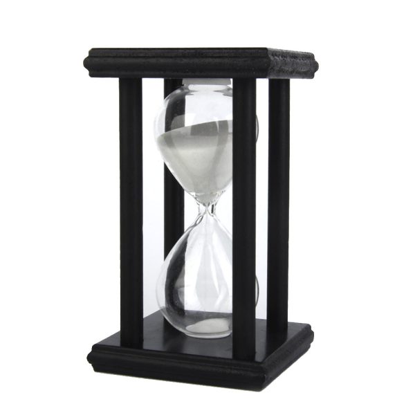 30 Min Wooden Sand Clock Sandglass Hourglass Timer for Gift Decoration White Hot on Sale