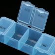 Maxbell 7 Compartments Tablet Pill Box Medicine Storage Organizer Capsule Case Blue Online Sale