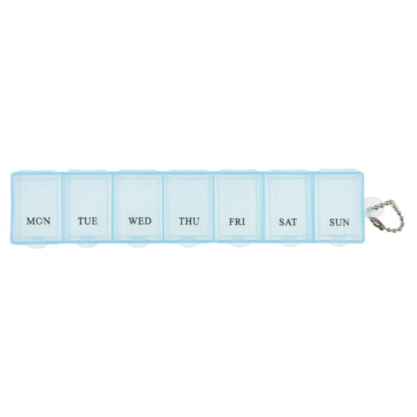 Maxbell 7 Compartments Tablet Pill Box Medicine Storage Organizer Capsule Case Blue Online Sale