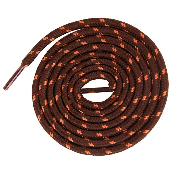 1 Pair 47 inch Round Shoe Laces Shoelaces Hiking Sports Sneakers Boots Strings Brown Dots Coffee Hot on Sale